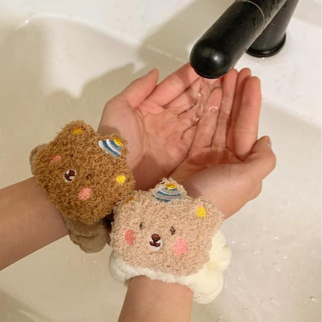 Home Textiles Face Towel - 1 쌍 만화 곰 얼굴 세척
