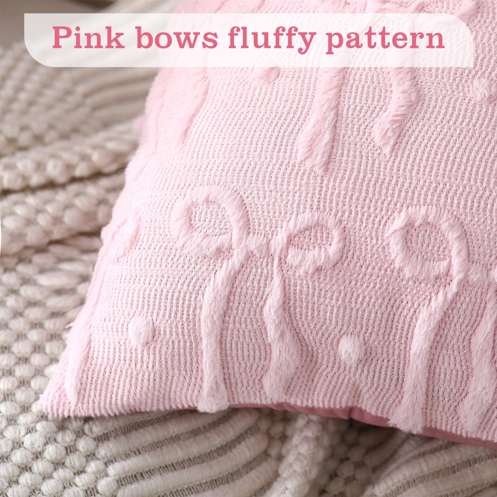 핑크 리본 쿠션 커버 18x18 코케트 장식 쿠션 커버 - Pillow Insert 18X18 리뷰 및 가격